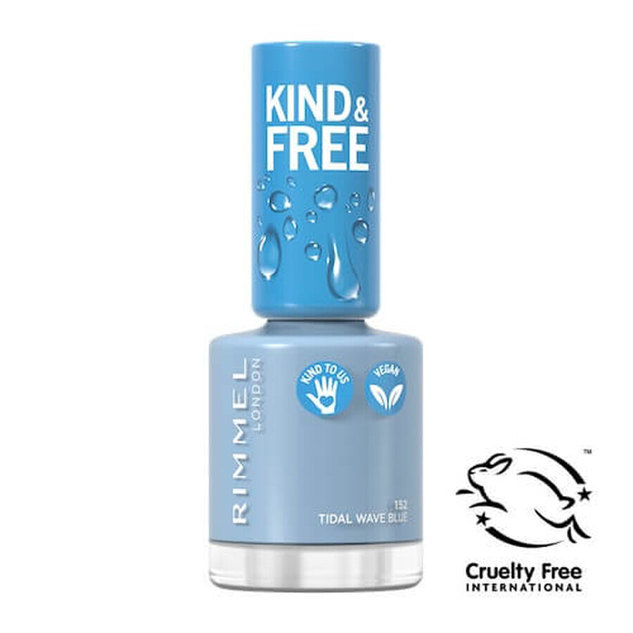 Rimmel Kind amp; Free veganer Nagellack 152 Tidal Wave Blue, 8ml