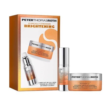 Potent C Power Oogomtrekcrème + Potent C Power Ooglapjes Set, 15 ml + 60 stuks, Peter Thomas Roth