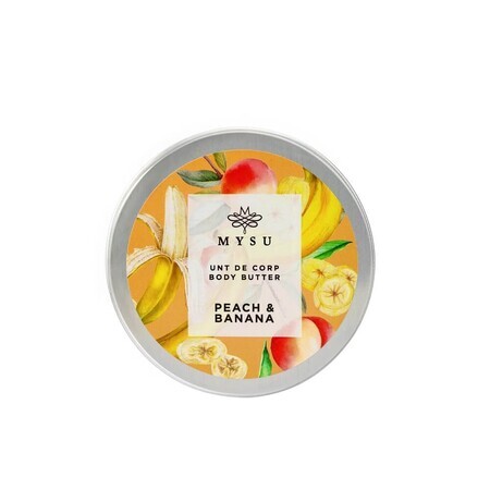 Pfirsich & Banane Körperbutter, 185 ml, Mysu