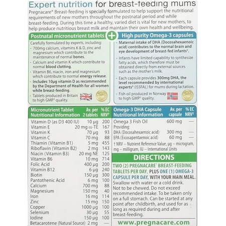 Pregnacare breast-feeding, 56 tablets + 28 capsules, Vitabiotics 