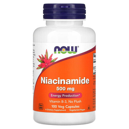 Niacinamid, 500 mg, 100 vegetarische Kapseln, Now Foods