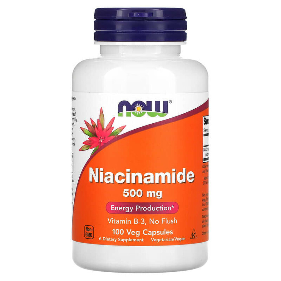 Niacinamid, 500 mg, 100 vegetarische Kapseln, Now Foods