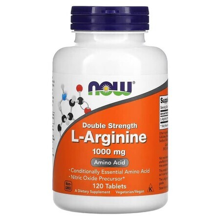 L-Arginina Forte, 1000 mg, 120 comprimidos, Now Foods