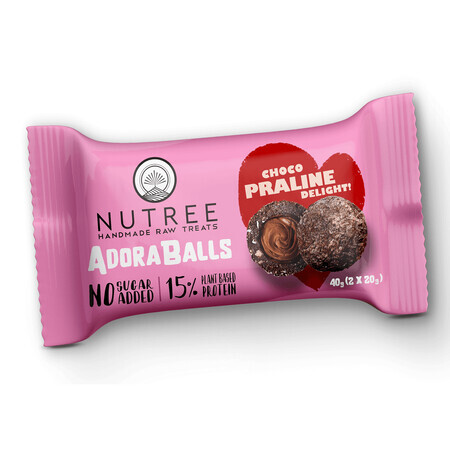 Gluten-free protein pralines AdoraBalls Choco Praline Delight, 40 g, Nutree