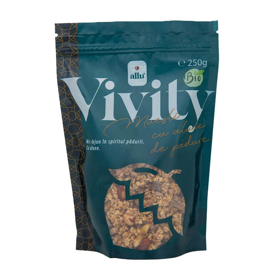 Bio-Müsli mit Haselnüssen Vivity, 250 g, Allu