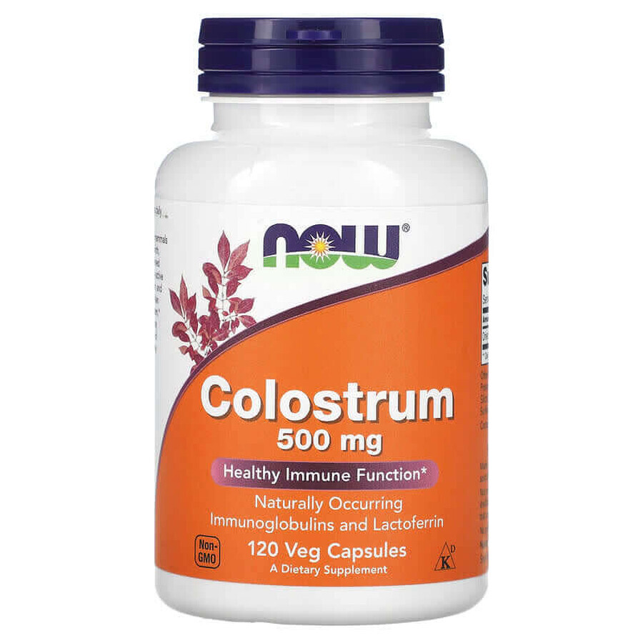 Colostrum, 500 mg, 120 gélules végétales, Now Foods