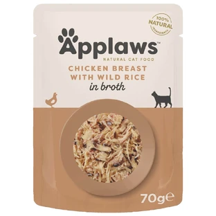 Natvoer voor katten met kipfilet en wilde rijst, 70 g, Applaws