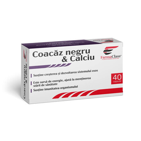 Schwarzer Coacaz & Calcium, 40 Kapseln, FarmaClass