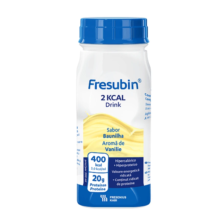 Fresubin băutură energizantă cu aromă de vanilie, 4 x 200 ml, Fresenius Kabi