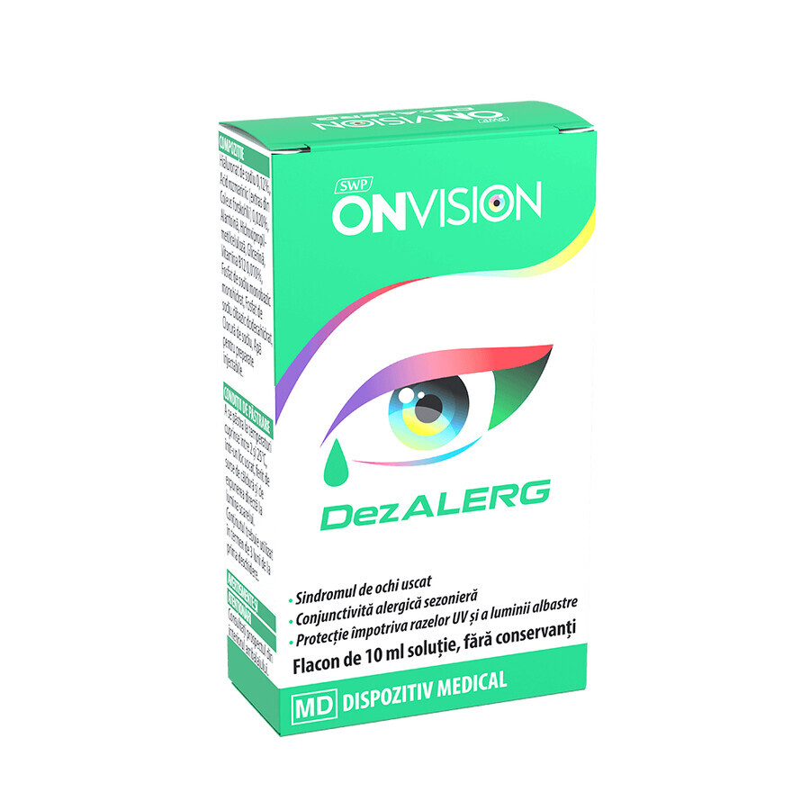 Ophthalmische Lösung für trockene Augen Onvision Dezalerg, 10 ml, Sun Wave Pharma