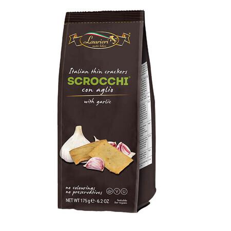 Scrocchi Garlic Crackers, 175 g, Laurieri