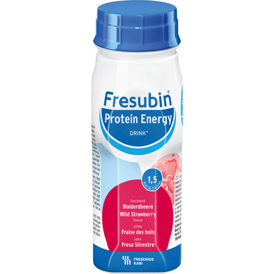 Fresubin Protein-Energie-Getränk mit Erdbeergeschmack, 4x200 ml, Fresenius Kabi