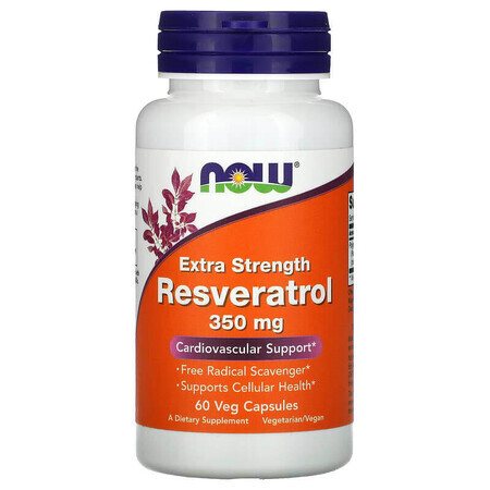 Resveratrol Forte, 350 mg, 60 plantaardige capsules, Now Foods