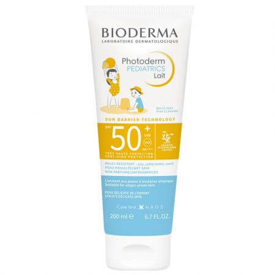 Latte solare per bambini Photoderm Pediatrics, SPF 50+, 200 ml, Bioderma