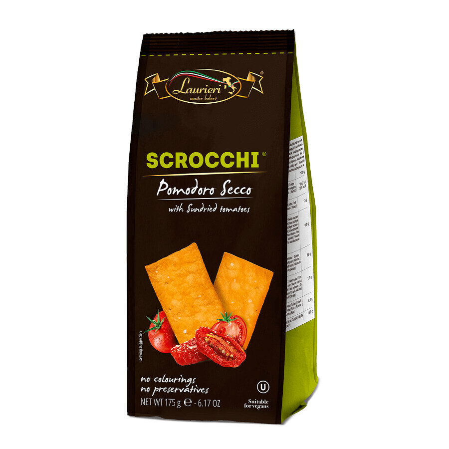 Scrocchi Zongedroogde Tomaten Crackers, 175 g, Laurieri