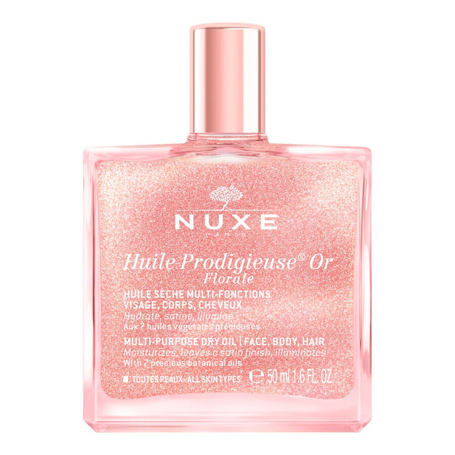 Multi-functional oil with shimmering particles Or Florale Huile Prodigieuse, 50 ml, Nuxe