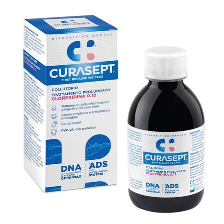 Mundspülung mit 0,12% Chlorhexidin Ads Dna, 200 ml, Curasept