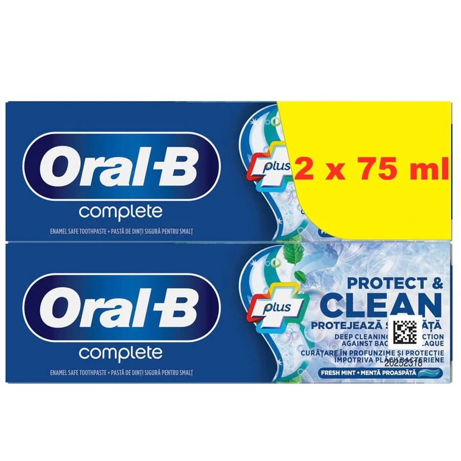 Oral-B Complete Protect&Clean Toothpaste Pack, 2 x 75 ml, Oral-B