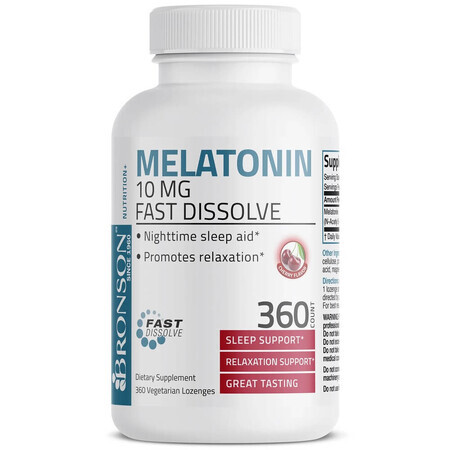 Melatonin fast dissolving, 10 mg, 360 pills, Bronson