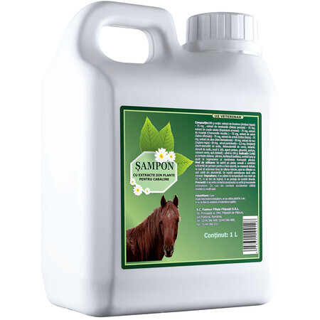 Shampoo with herbal extracts for horses, 1000 ml, Pasteur