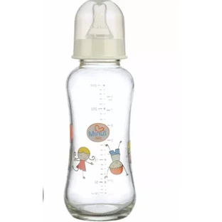Borosilicaatglasfles 3+ 250ml Minute Baby P720