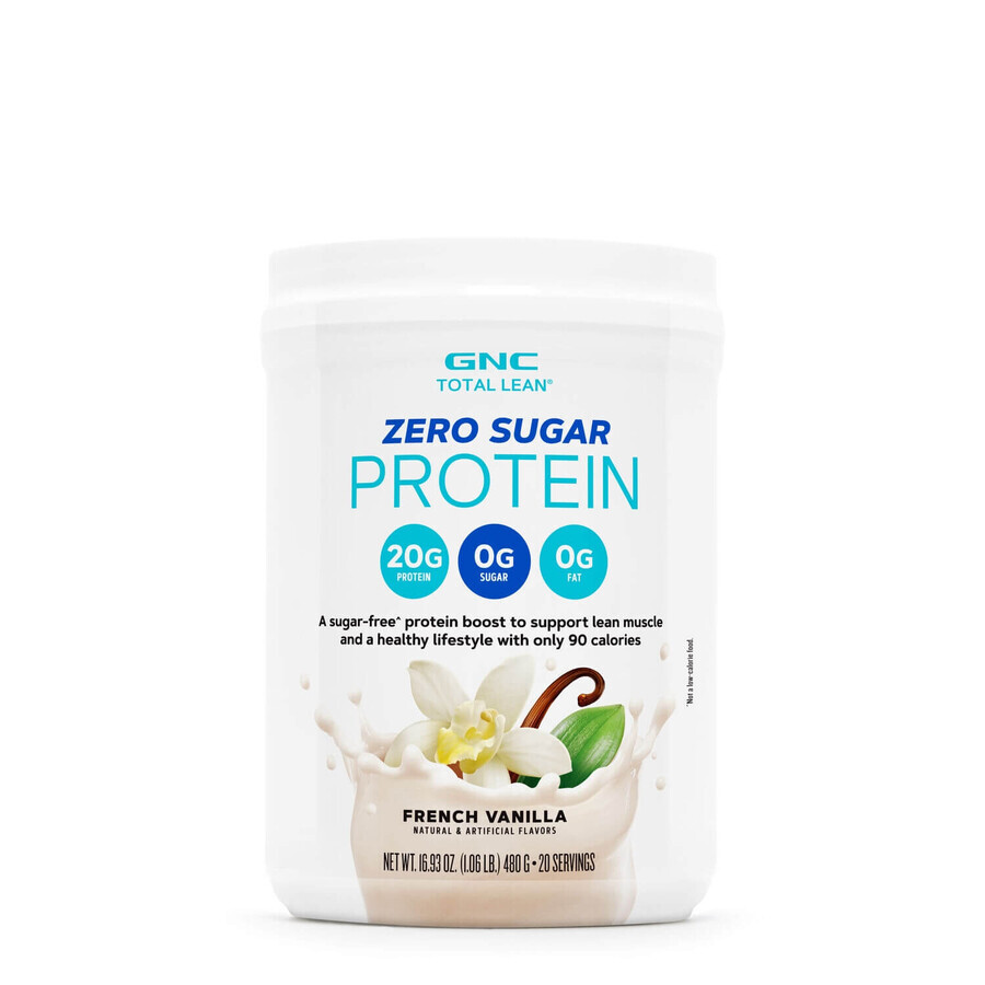 Gnc Total Lean Zero Sugar, zuckerfreies Protein mit Vanillegeschmack, 480 G