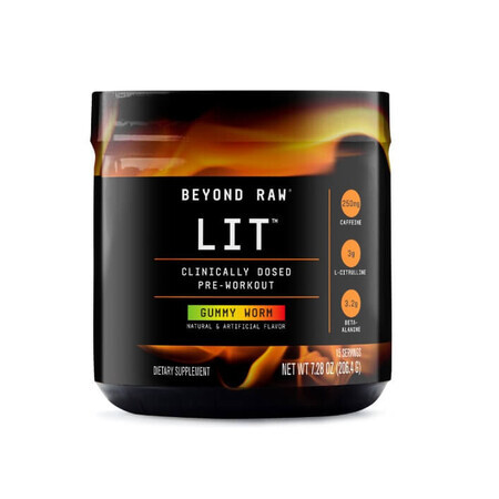 Gnc Beyond Raw Raw Lit Pre Workout mit Gummibärchen-Geschmack, 211 G