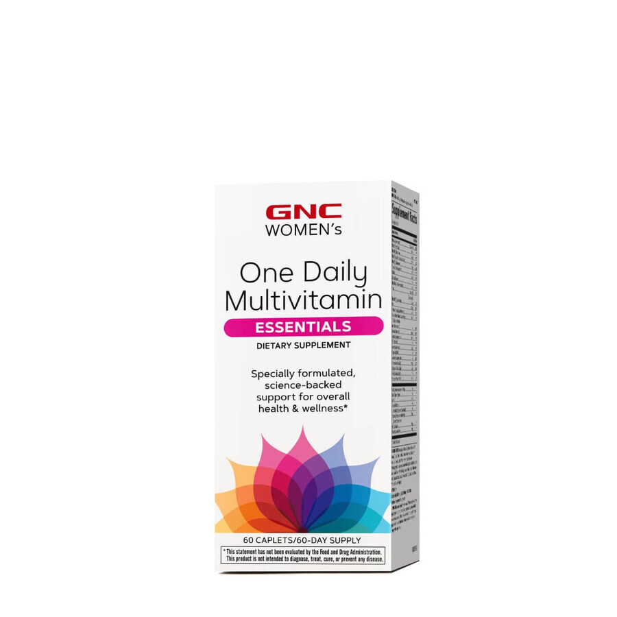 Gnc Women's One Daily Multivitamin Essentials, Complejo multivitamínico para mujeres, 60 Tb