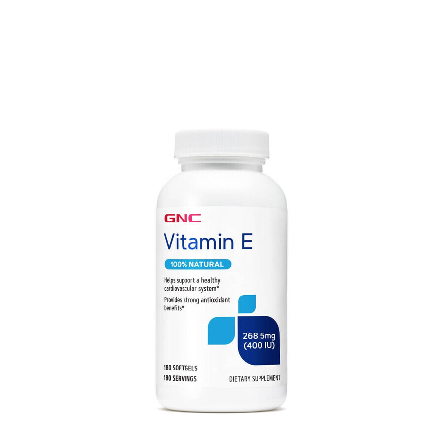 Gnc Vitamina E 268,5 Mg (400 Iu), Vitamina E 400 Ui, 180 Cps