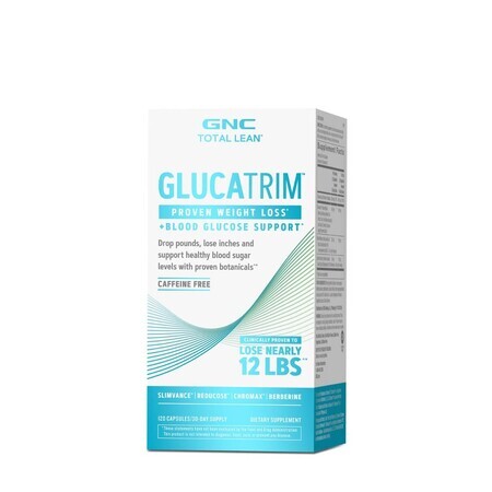 Gnc Total Lean Lean Glucatrim Pérdida de Peso Probada + Apoyo a la Glucosa en la Sangre, Fórmula Avanzada para la Pérdida de Peso, 120 Cps