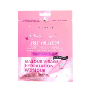 Feuchtigkeitsmaske aus Biocellulose mit Wassermelonenextrakt, Fruit Collection, Inuwet, 30 ml