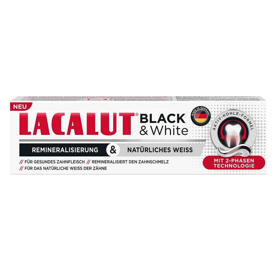 Lacalut black and white toothpaste