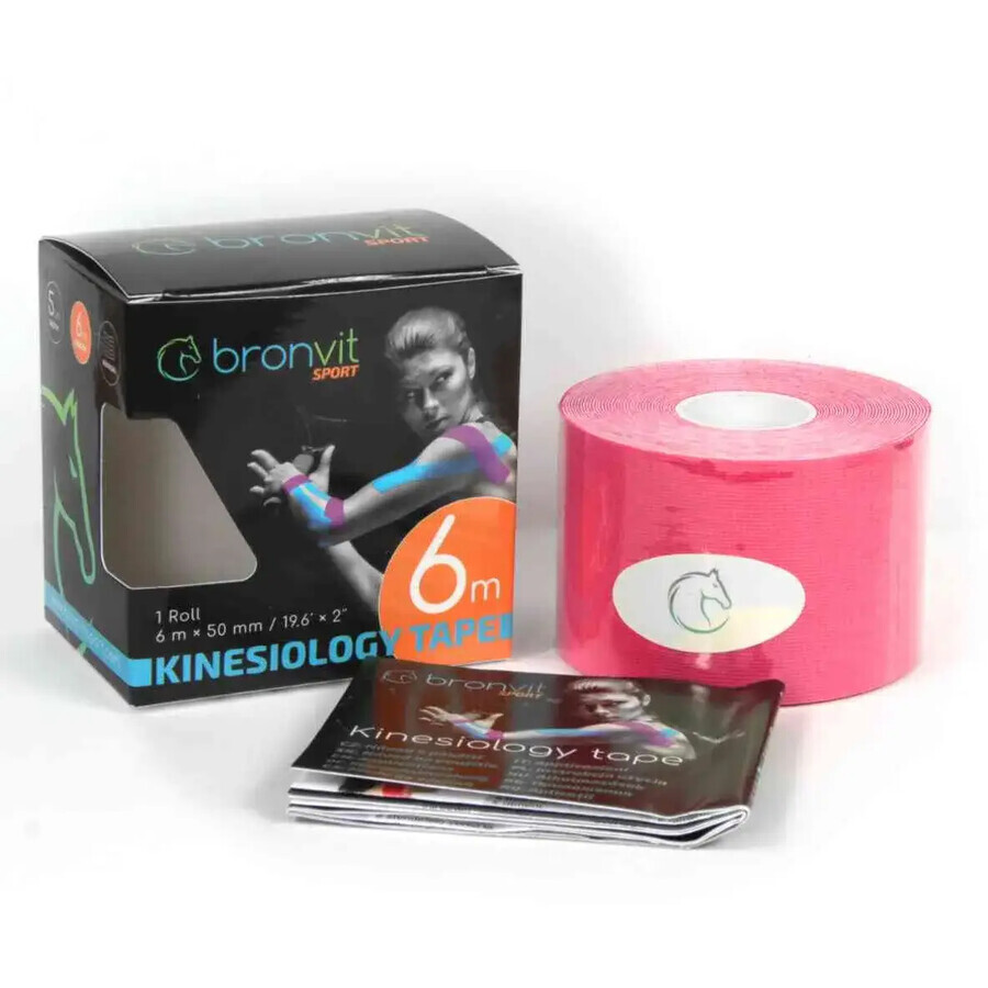 BronVit Sport Kinesio Tape klassisch rosa 5cmx6m