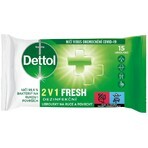 Dettol Toallitas Desinfectantes 2 en 1 para Manos y Superficies 15 uds.