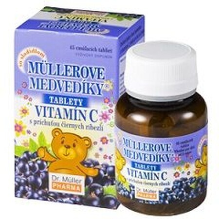 Dr.Muller Müller Müller's Teddy Bears® with blackcurrant flavor and vitamin C 45 tablets