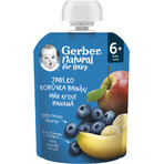 Gerber Pungă naturală mere, afine și banane 6m+ 90 g