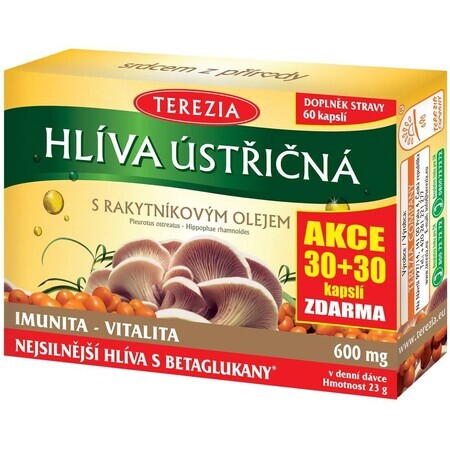 Terezia Fungo ostrica con olio di olivello spinoso 60 capsule