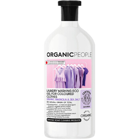 Organic People Eco Waschgel für Buntwäsche, Magnolie und Meersalz 1000 ml