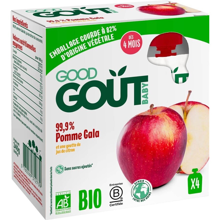 Good Goût Organic Apple 4 x 85 g