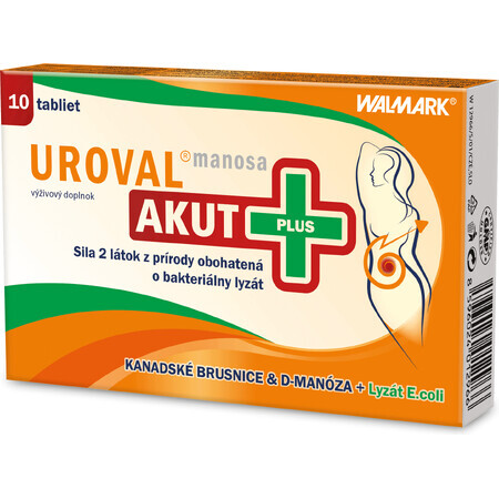 Walmark UROVAL mannosio AKUT PLUS 10 compresse