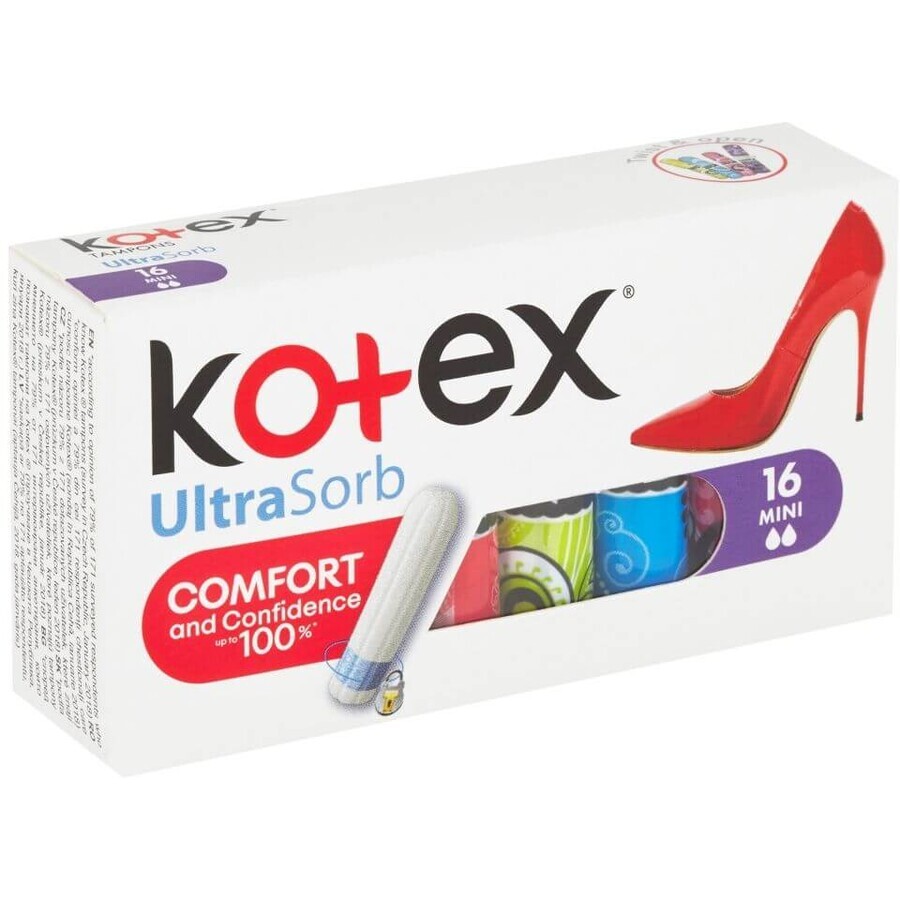 Kotex UltraSorb Mini maandverband Kotex UltraSorb Mini maandverband 16 stuks