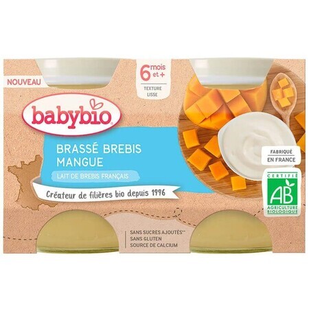 Babybio Schapenmelk en mango brasserie 2 x 130 g