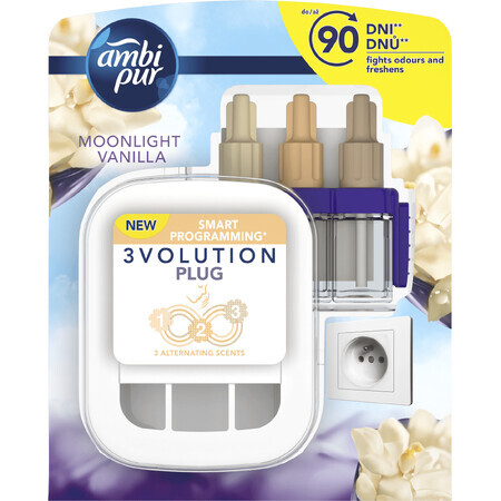 AmbiPur 3 Volution Moonlight Vanilla Electric Air Freshener Complete 20 ml