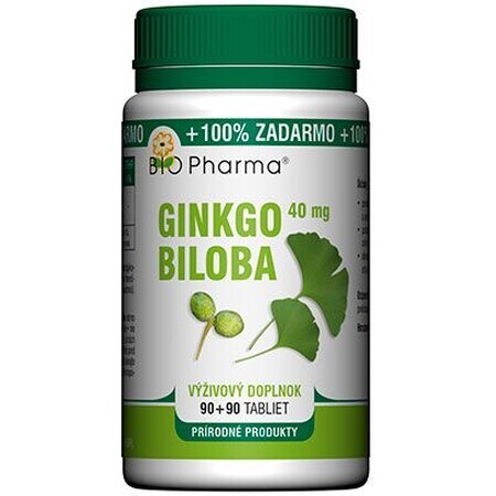 Bio Pharma Ginkgo biloba 40mg 90+90 comprimidos 180 comprimidos