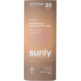 Attitude 100% Mineral Protective Stick colorato per viso e labbra (SPF30) neparfumat 20 g