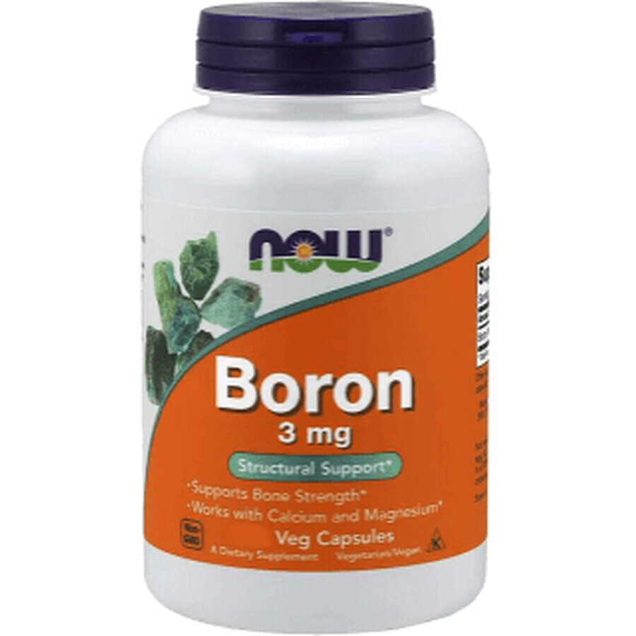 Now Foods Boron 3mg 100 vegetariano 100 capsule