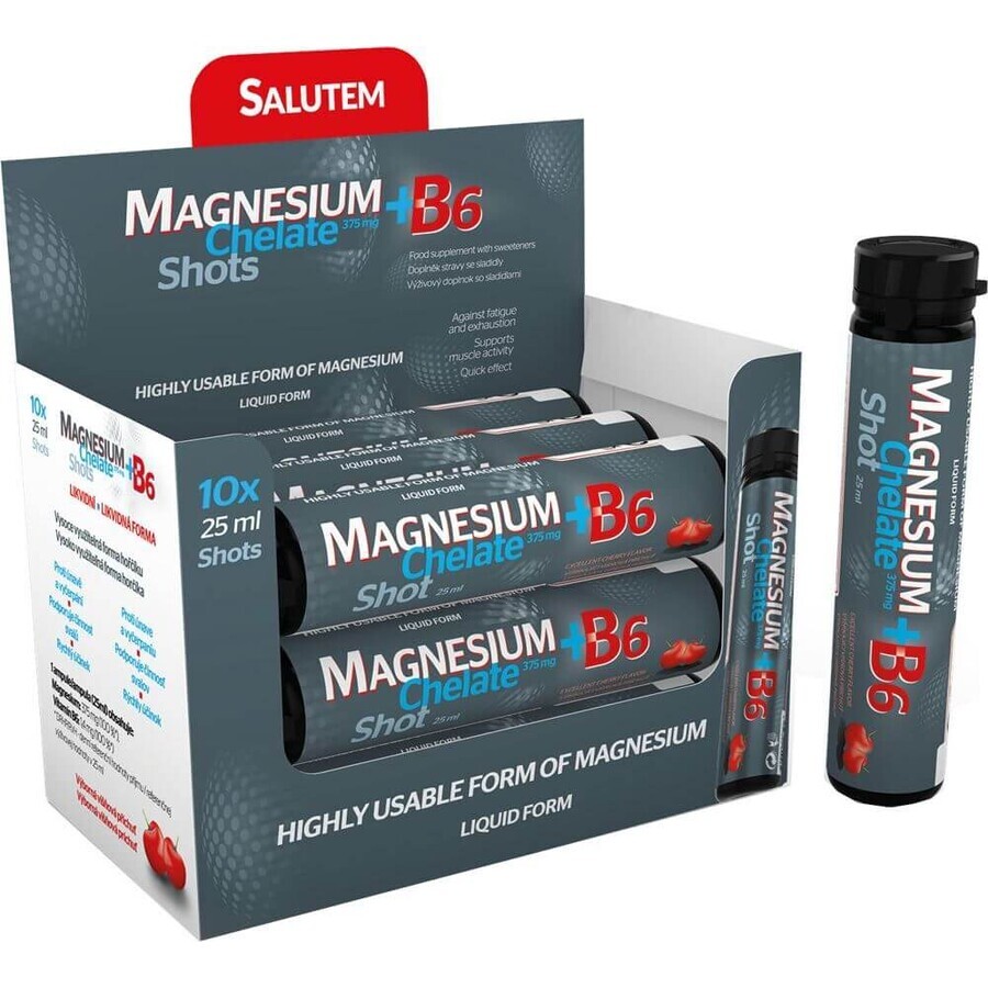 Salutem-Magnesiumchelat Shot Salutem-Magnesiumchelat + B6 Kirschgeschmack, Ampullen 10 x 25 ml