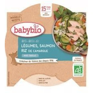 Babybio meniu de legume cu somon și orez 260 g