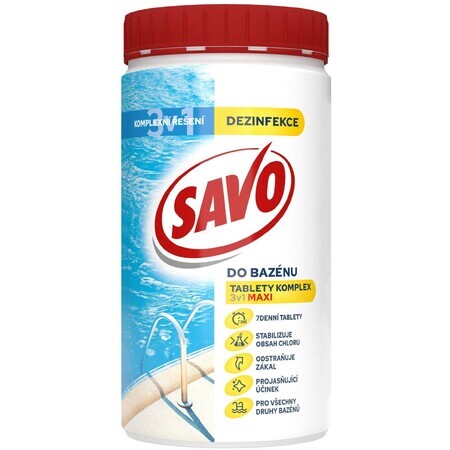 Savo tablettes de chlore pour piscine MAXI complex 3in1 1.2 kg