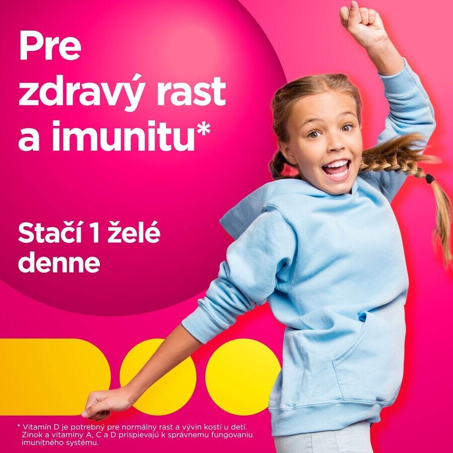 Centrum Kids Gummies multivitamine pentru copii jeleu de zmeură și căpșuni 60 buc